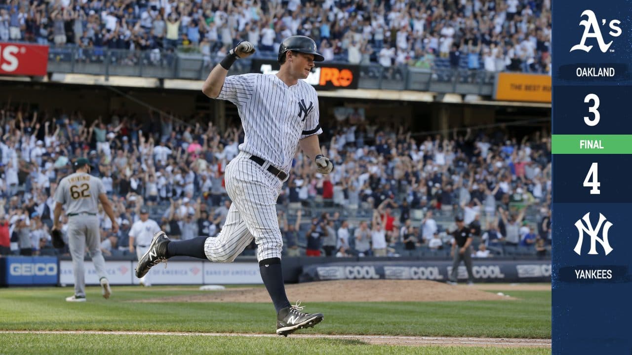 Con el jonrón 24 de 2019 para DJ LeMahieu Yankees vence a Athletics