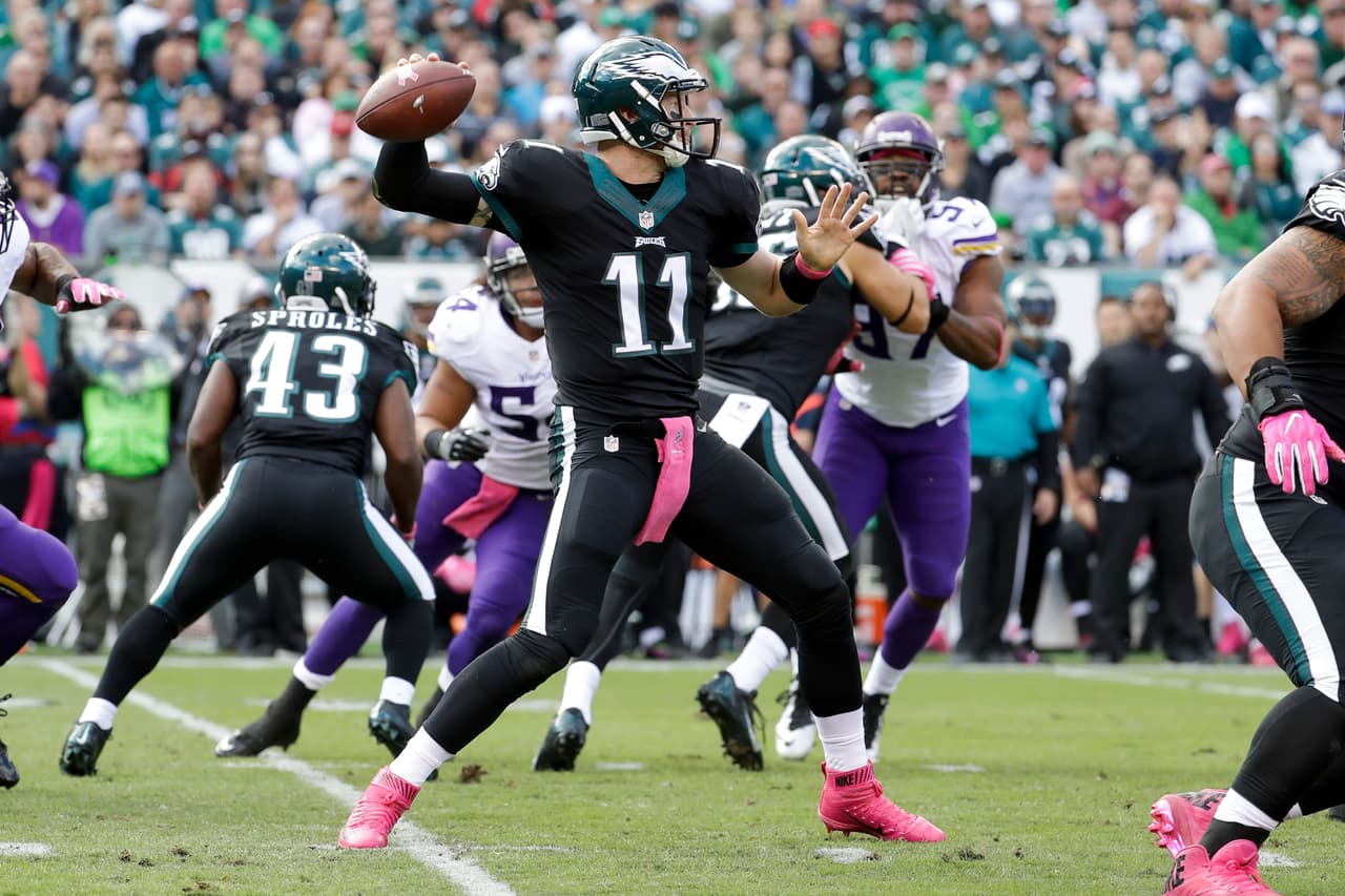 Wentz y los Eagles le quitaron el invicto a Minnesota.