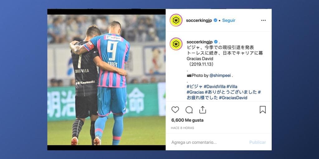 Estas son las reacciones en redes después del anuncio del retiro del futbol de David Villa.