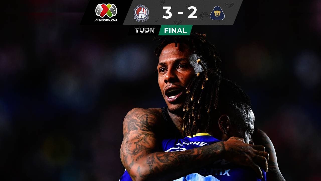 ¡Qué remontada! San Luis viene de atrás y hunde a Pumas en la tabla