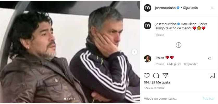 Los íconos del deporte se despidieron de Diego Armando Maradona en redes sociales.