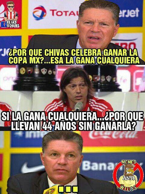 El Guadalajara volvió a levantar el título de la Copa MX al vencer en penales a Morelia y las burlas se centraron contra su odiado rival, el América.
