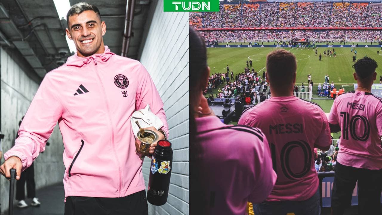 Germán Berterame porta la playera rosa del Inter Miami.