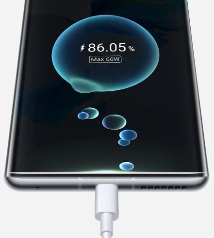 La batería promete cargarse por completo en menos de una hora (66W por USB y 50W por carga inalámbrica).