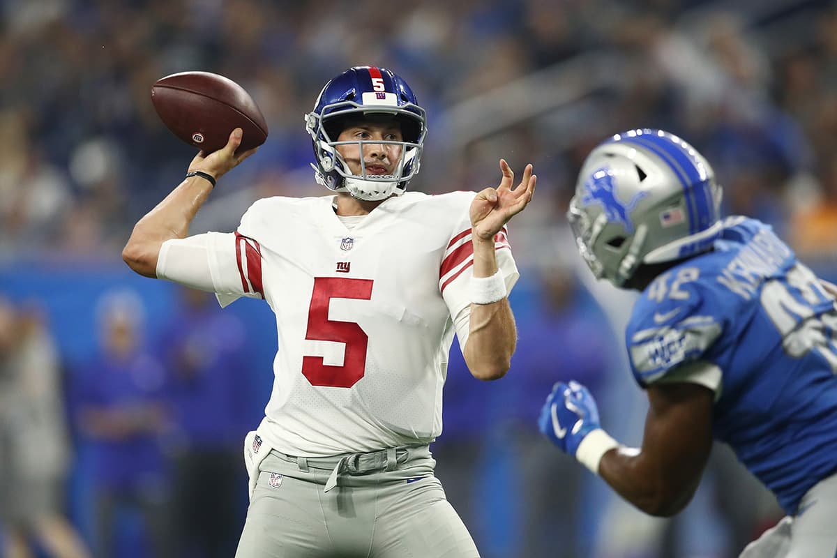 En Detroit, los New York Giants ganaron 30-17, con Davis Webb como mariscal de campo con 140 yardas y un pase de anotación.