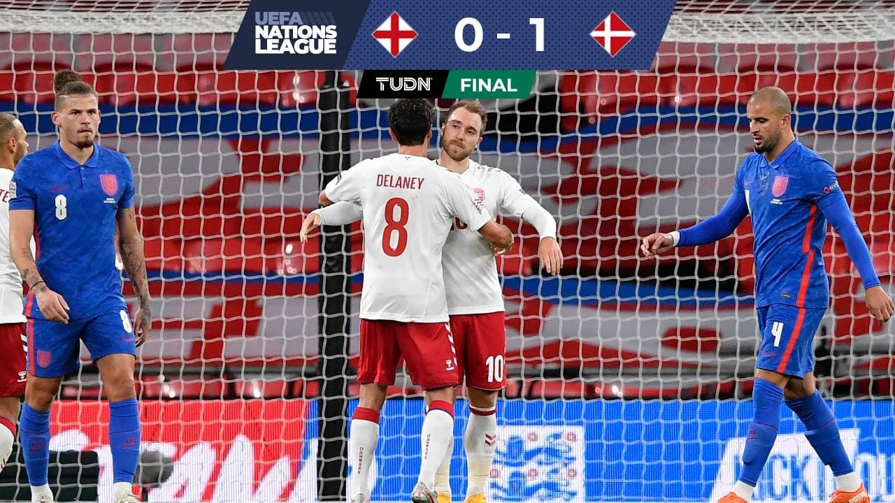 Dinamarca le pega a Inglaterra en Wembley