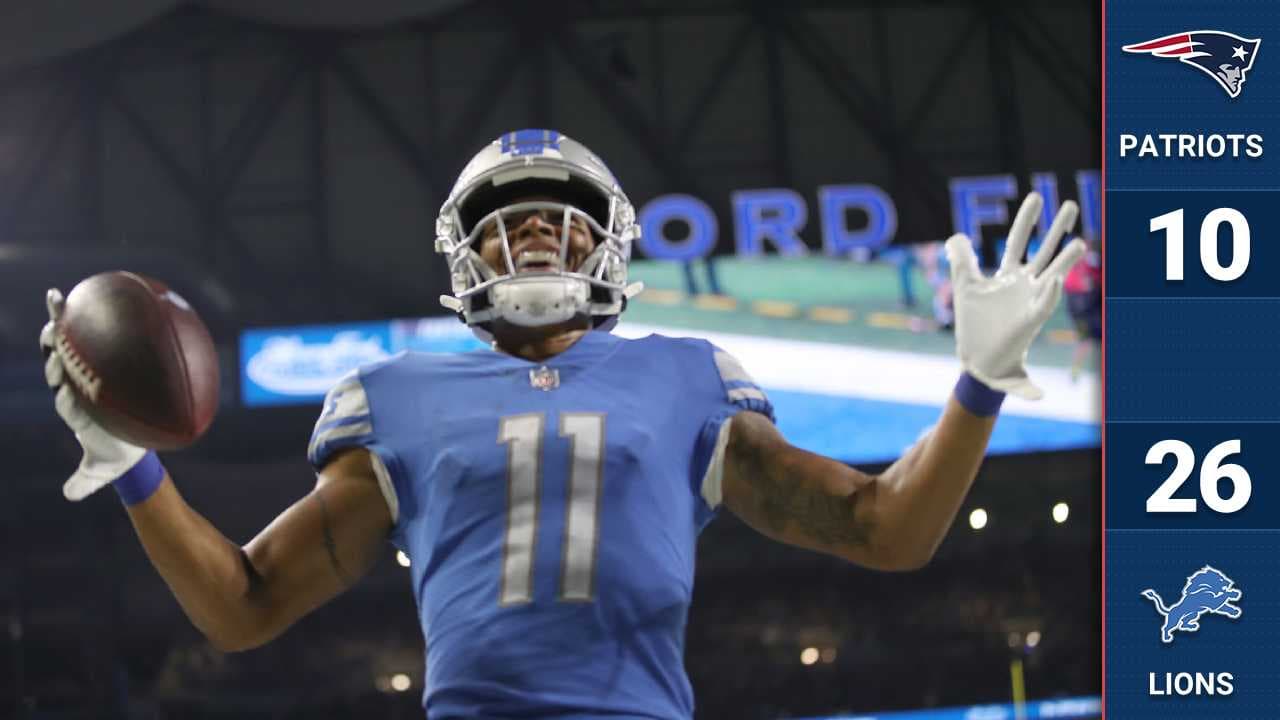 Los Lions se aprovecharon de una pésima noche de los Patriots para obtener su primer triunfo de 2018. Tom Brady apenas lanzó para 133 yardas; Matthew Stafford lanzó para 262 yardas y dos TD's.
