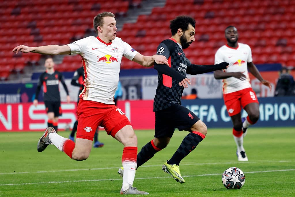 Con goles de Sadio Mané (57') y Mohamed Salah (53'), el Liverpool vence 2-0 al Red Bull Leipzig en el Puskas Arena, durante el juego de ida de los Octavos de Final de la UEFA Champions League. El equipo inglés se lleva la ventaja en este partido.