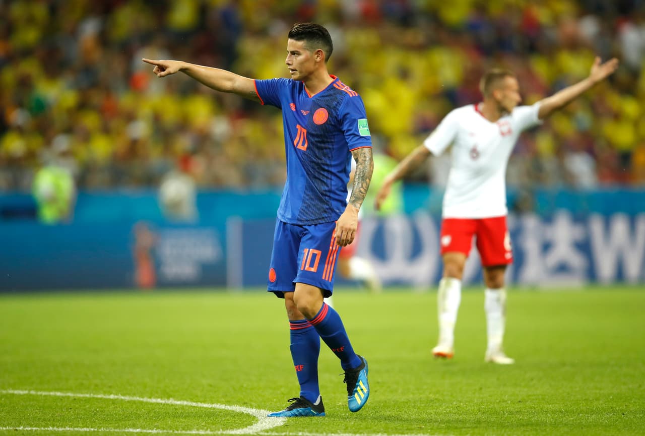 James Rodríguez (Colombia). El
<i>crack</i> del Bayern Munich trae una lesión que lo tuvo en duda para jugar vs Polonia. Titular y clave para el triunfo con dos asistencias para los goles de Mina y Cuadrado.