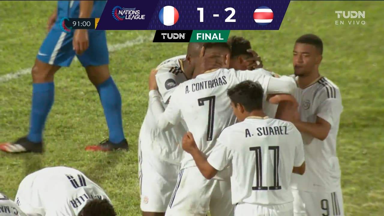 Costa Rica se salva del ridículo al dar vuelta a Martinica sobre el final del partido