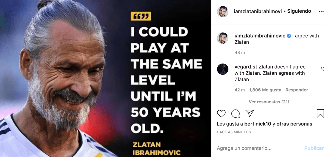 Zlatan siendo Zlatan: “Podría jugar al mismo nivel hasta los 50 años”