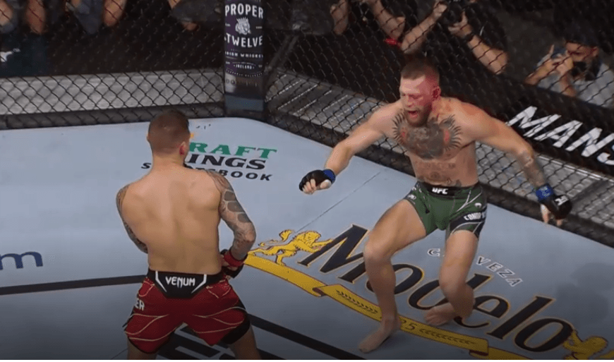 McGregor sufre dramática lesión en el tobillo ante Dustin Poirier