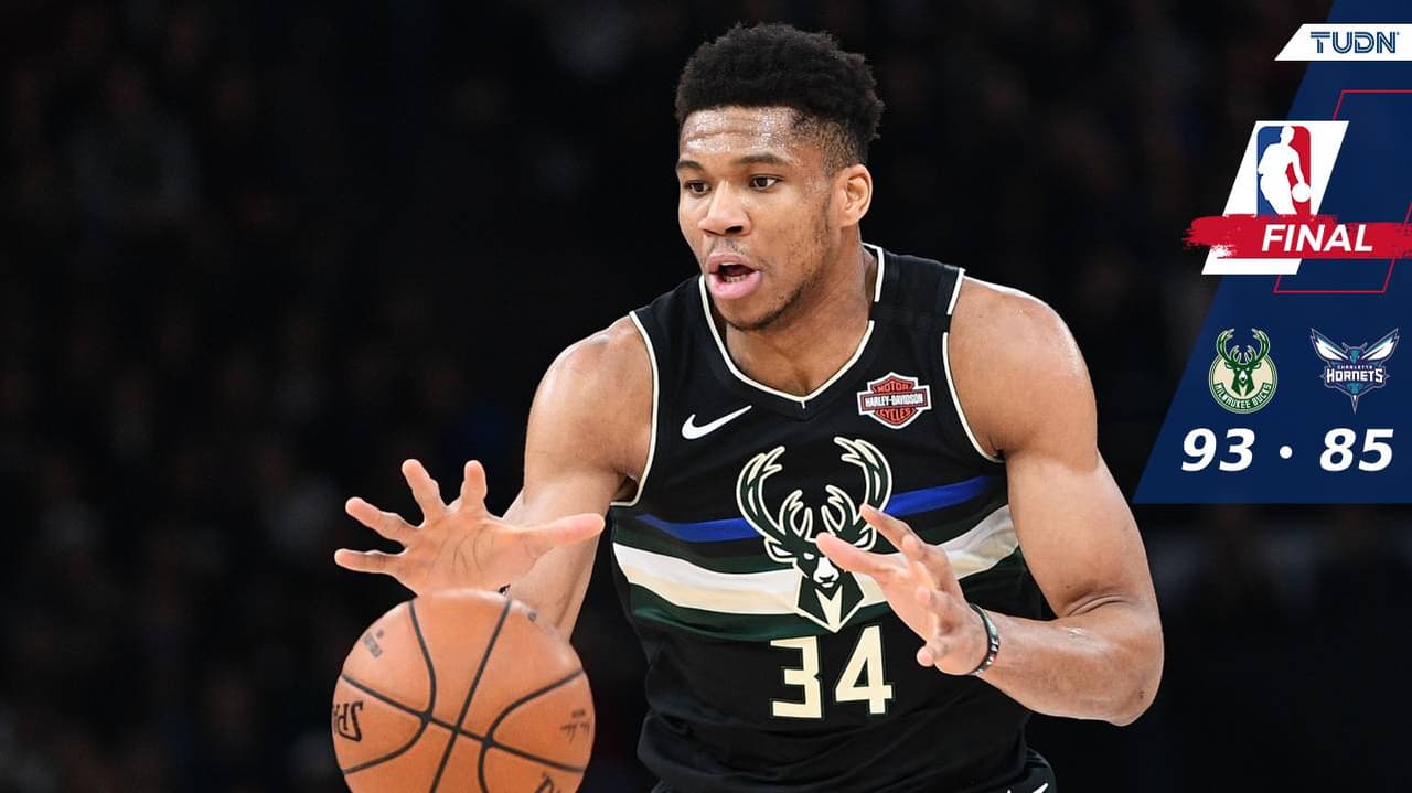Antetokounmpo brilla en la victoria de Bucks sobre Hornets