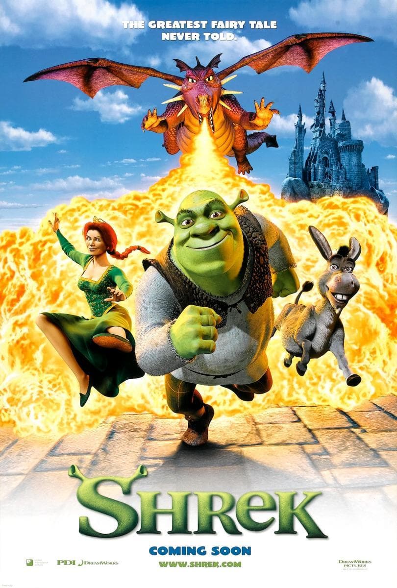 Shrek
<br>Al igual que otras sagas, Shrek también inició la historia del ogro más amado del mundo en 2001.