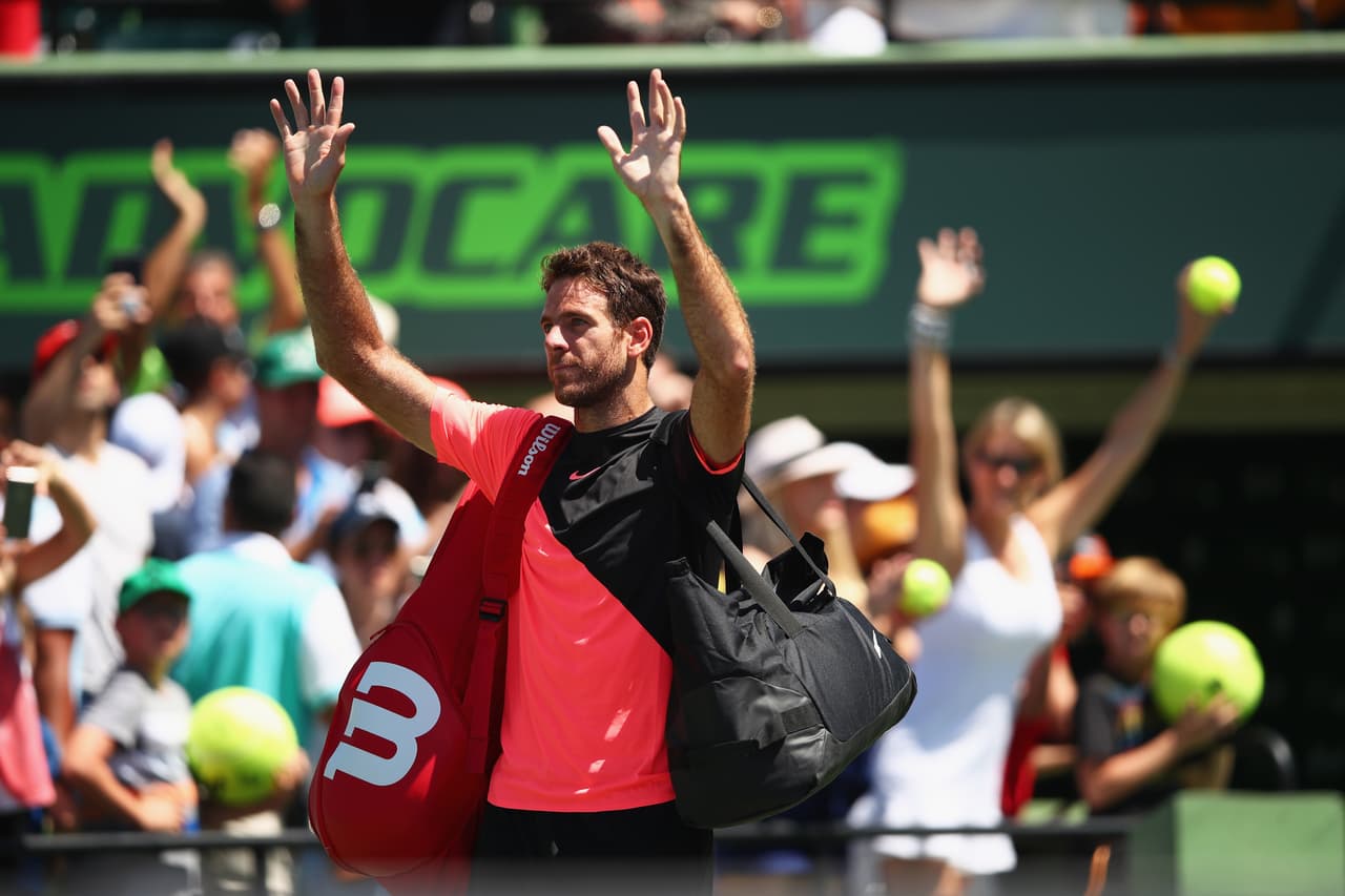 Así se despiedió 'Delpo' de sus fans, quiene hicieron una gran entrada en la cancha central del Miami Open.