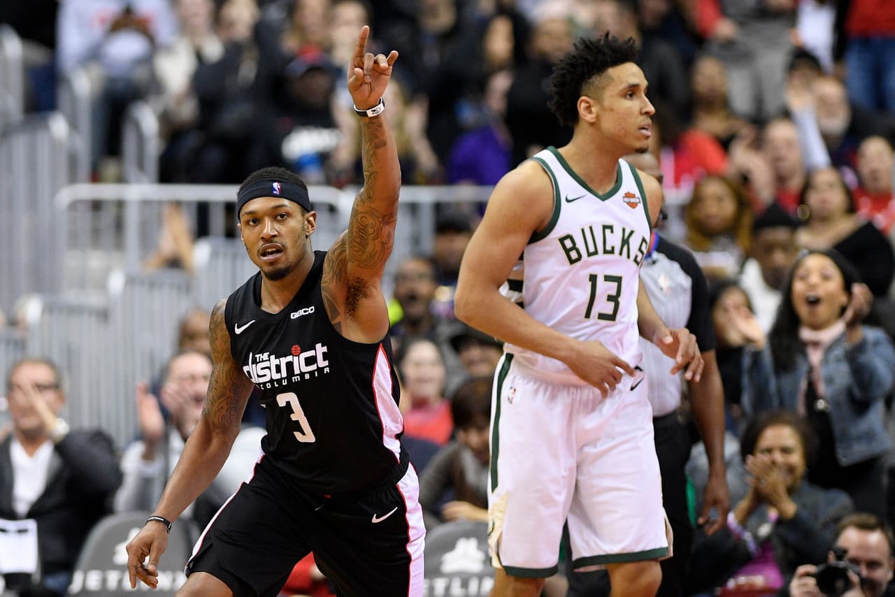 Los Milwaukee Bucks también cayeron sorpresivamente, 106-113 en su visita a los Washington Wizards.