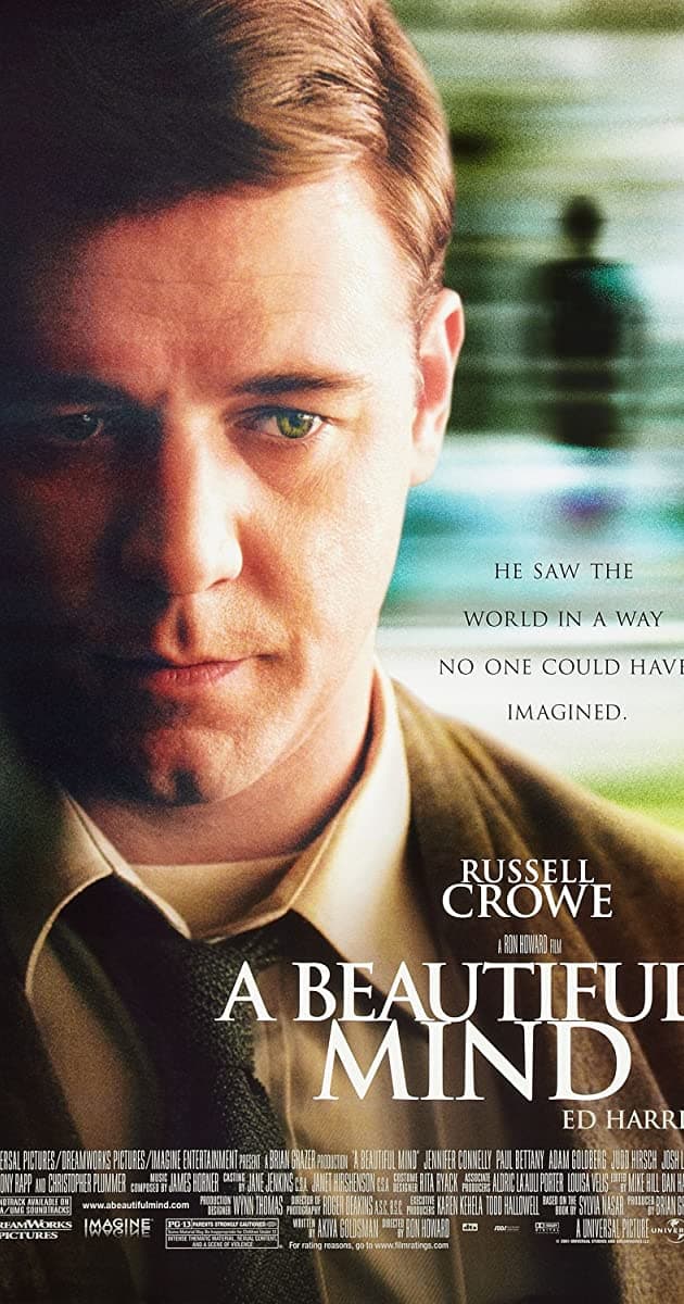 A Beautiful Mind
<br>Déjate llevar por la asombrosa historia del matemático John Forbes Nash Jr, quién además de ser esquizofrénico, logra tener una gran carrera la cual consagra con un Premio Nobel.