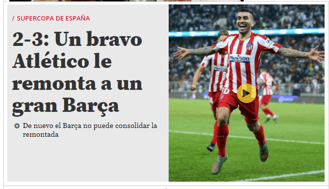 Sorpresiva eliminación del Barcelona en la Supercopa encuentra razón en el VAR.