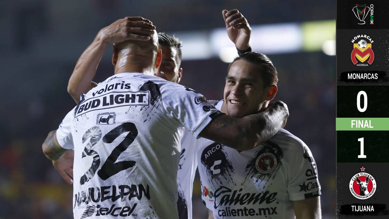 Nahuelpán mordió a Morelia y Xolos avanzó en la Copa MX