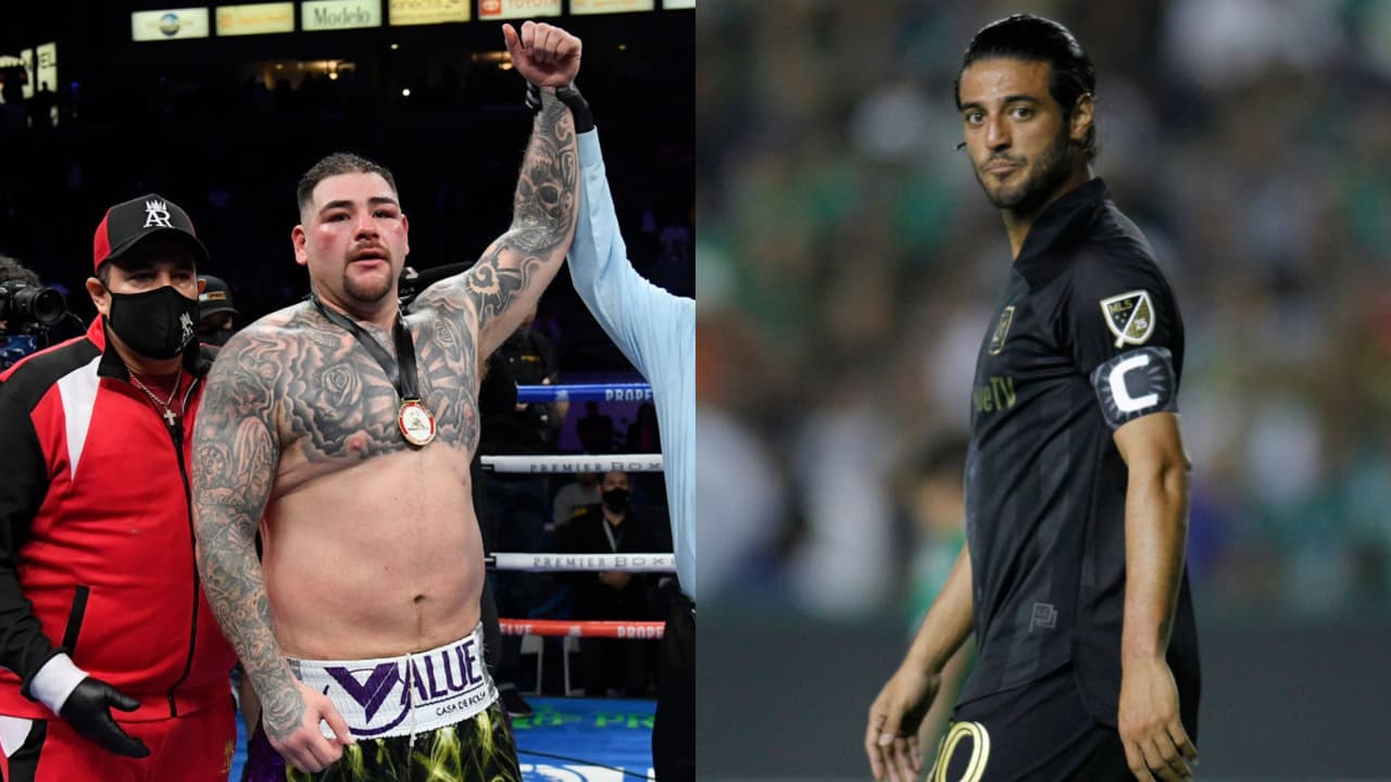 ¡Increíble! Andy Ruiz recibe una playera firmada por Carlos Vela