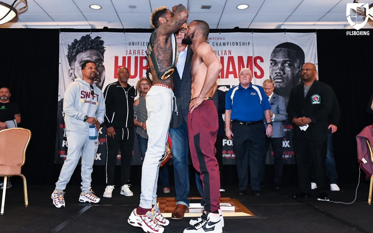 Jarrett Hurd expondrá sus cetros superwélter de la AMB y FIB ante Julian Williams este sábado en la pelea estelar en Fairfax, Va.