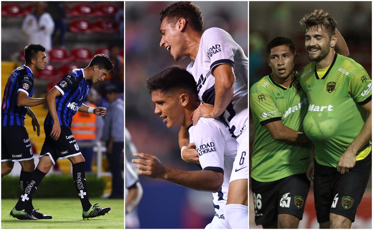 Pumas goleó de visita, Toluca, Querétaro y Juárez vencieron como locales.