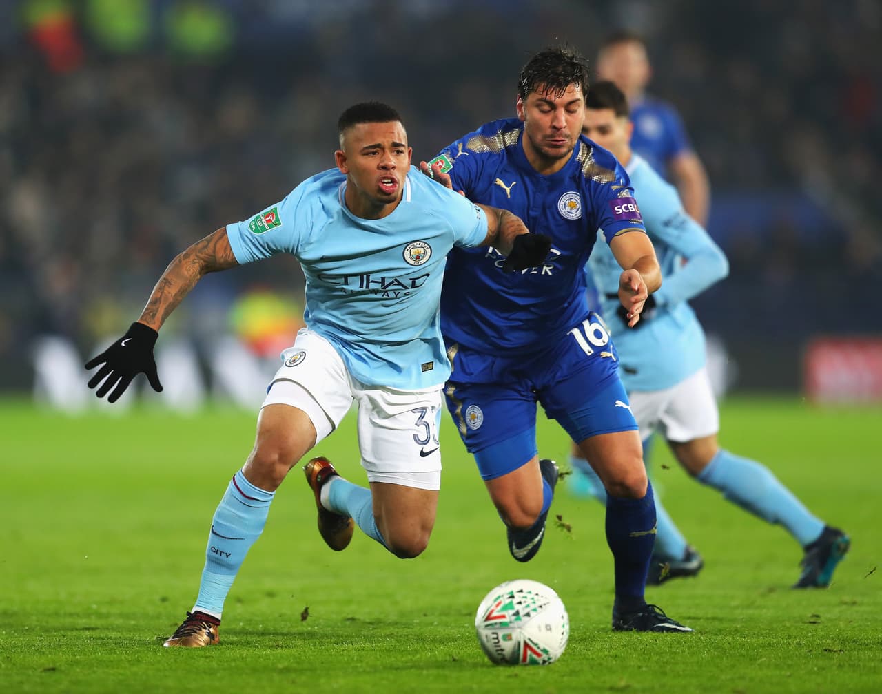 Gabriel Jesús fue uno de los pocos jugadores del primer equipo que hicieron presencia en este partido.