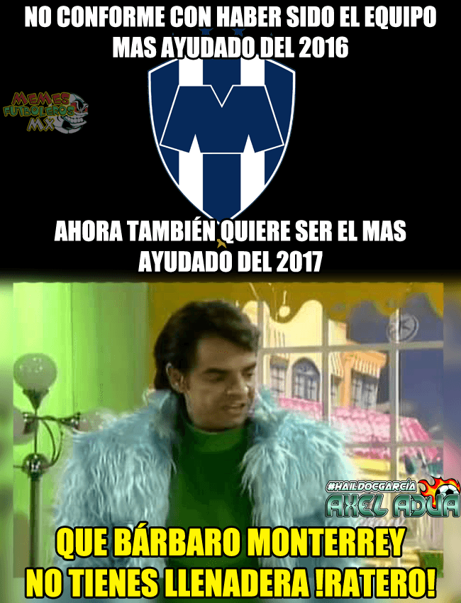 Ahora las burlas fueron con todo contra el arbitraje y la derrota que sufrió el campeón de la Liga MX así como con el gol del 'Gullit' Peña con León.