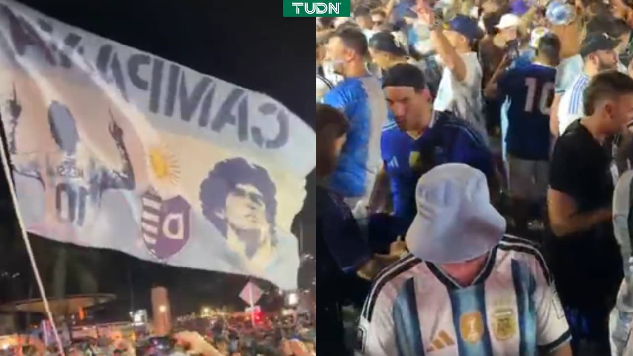 Miami se desborda con banderazo de fans de Argentina