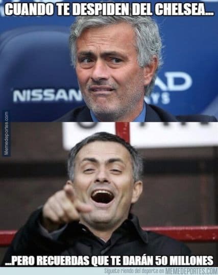 Los usuarios de internet se burlaron de la destitución del estratega portugués José Mourinho luego de su pésima temporada con los Blues.