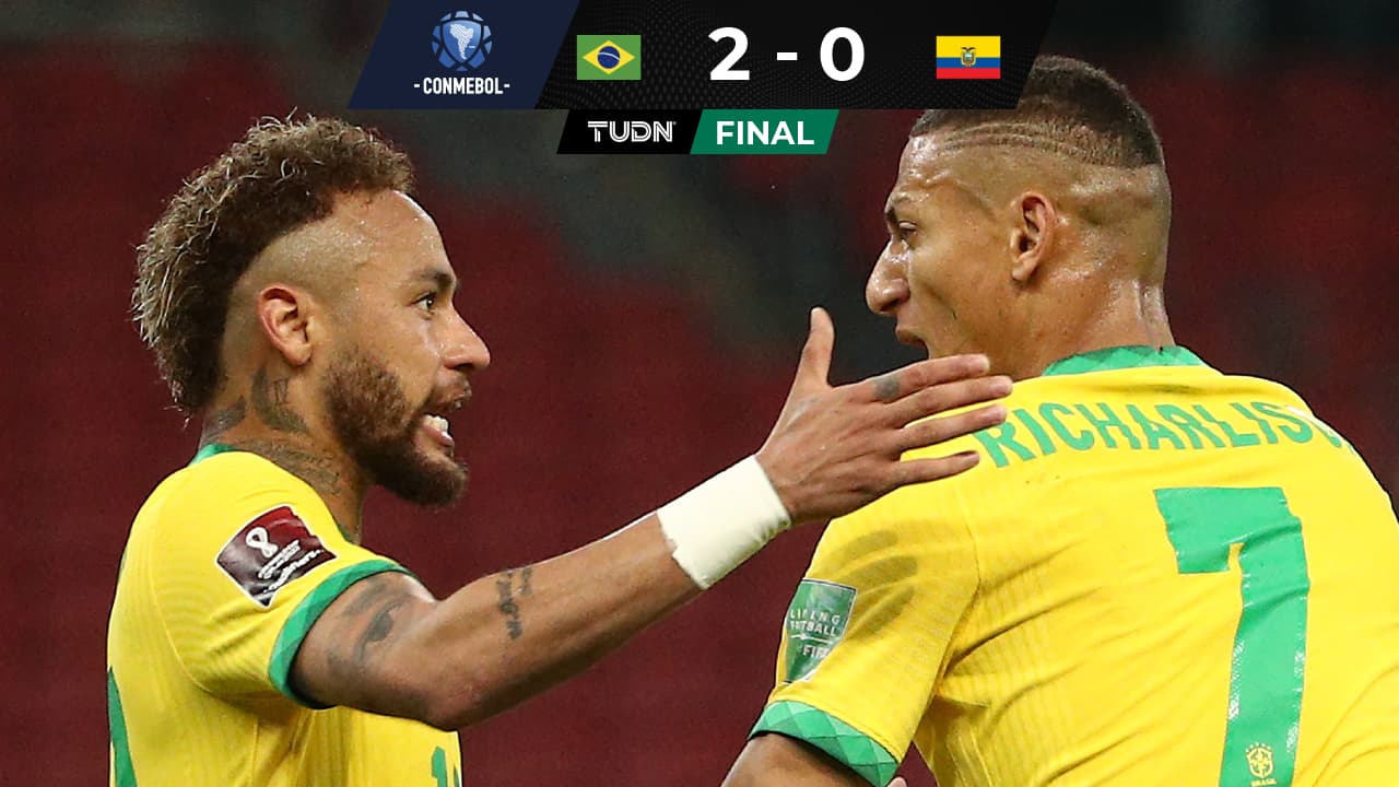 Richarlison y Neymar dan victoria a Brasil sobre Ecuador