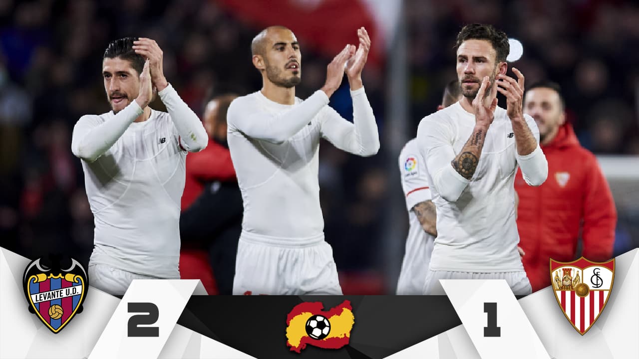 El Sevilla de Layún alargó su mala racha y se alejó de Europa tras caer ante Levante
