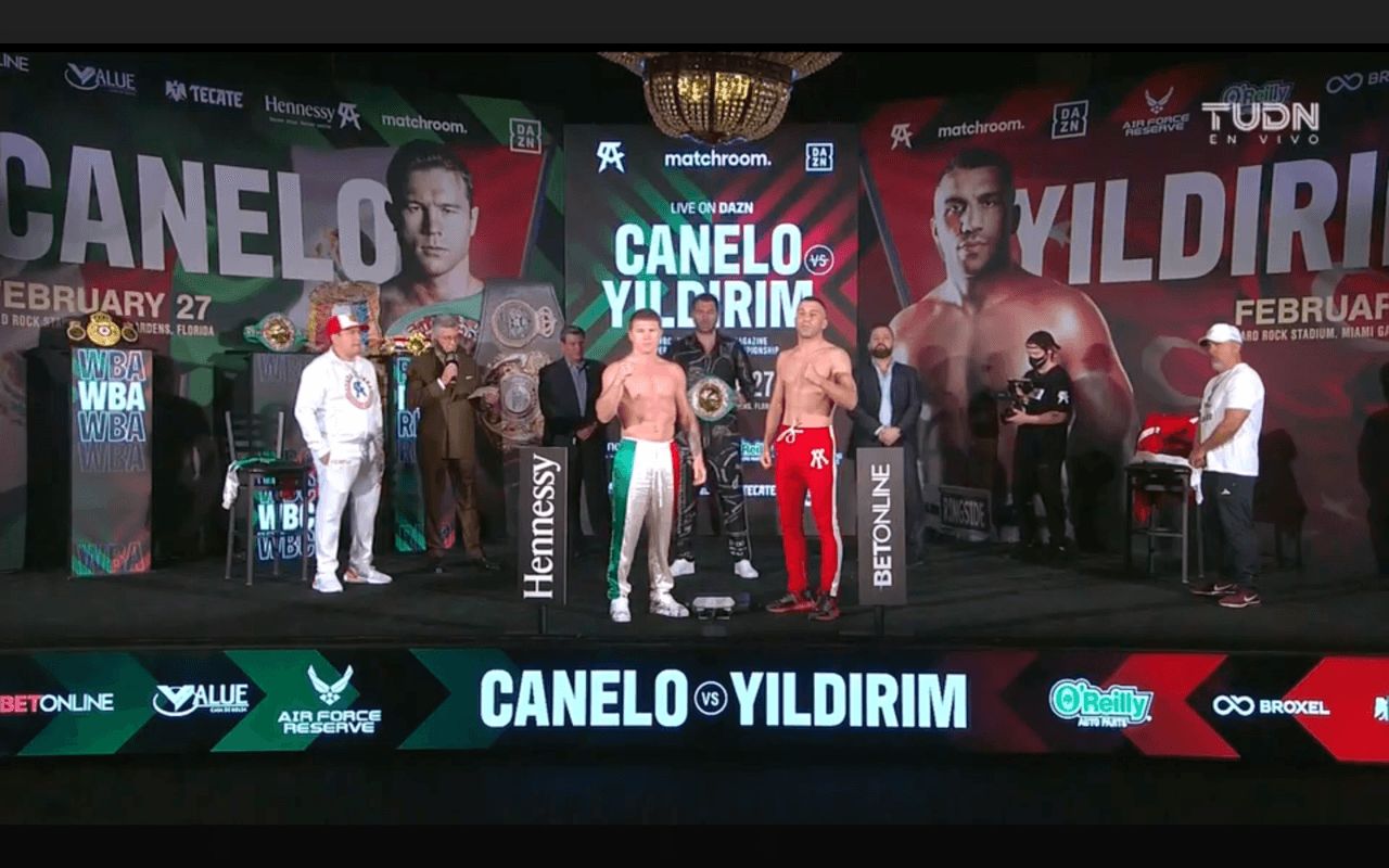¡Todo listo! Canelo y Yildirim noquean la báscula para la pelea en Miami
