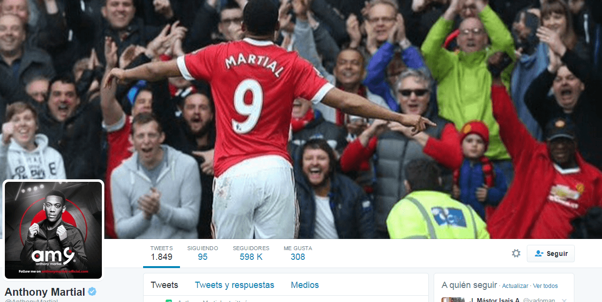 Twitter de Martial