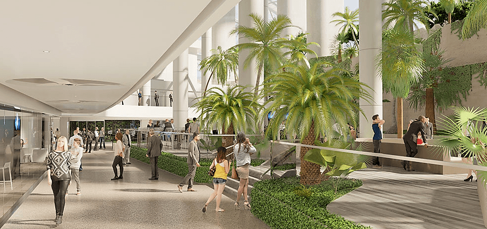 Andadores amplios en incluso ciclovías, espacios abiertos, parques y otras áreas, todo un gran complejo está en ciernes.