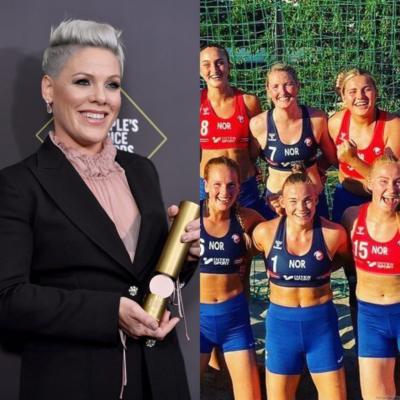 Cantante Pink paga multa de equipo femenil que usó shorts y no bikini