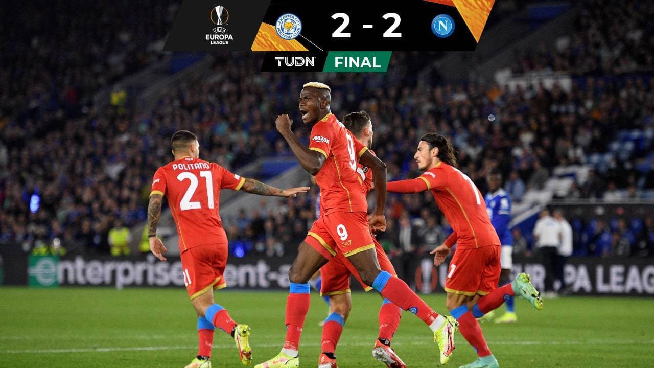 ¡Osimhen es el héroe! El Napoli empata en agonía ante Leicester