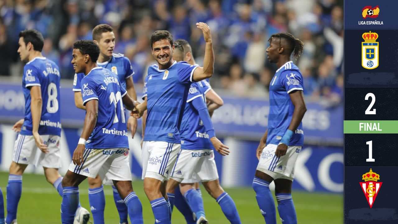 Oswaldo Alanís anotó su primer gol con el Oviedo en derbi