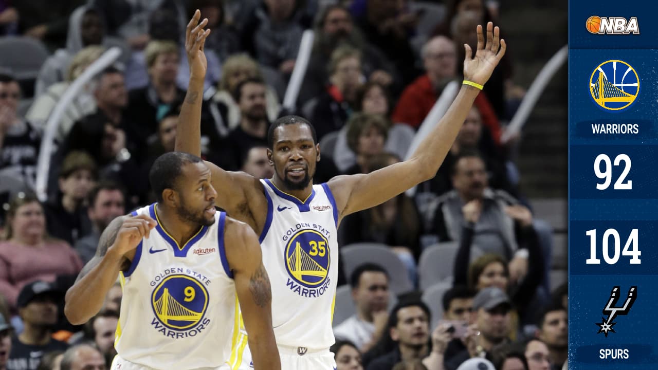 Spurs le pegan a Warriors que pierden su tercer juego en fila