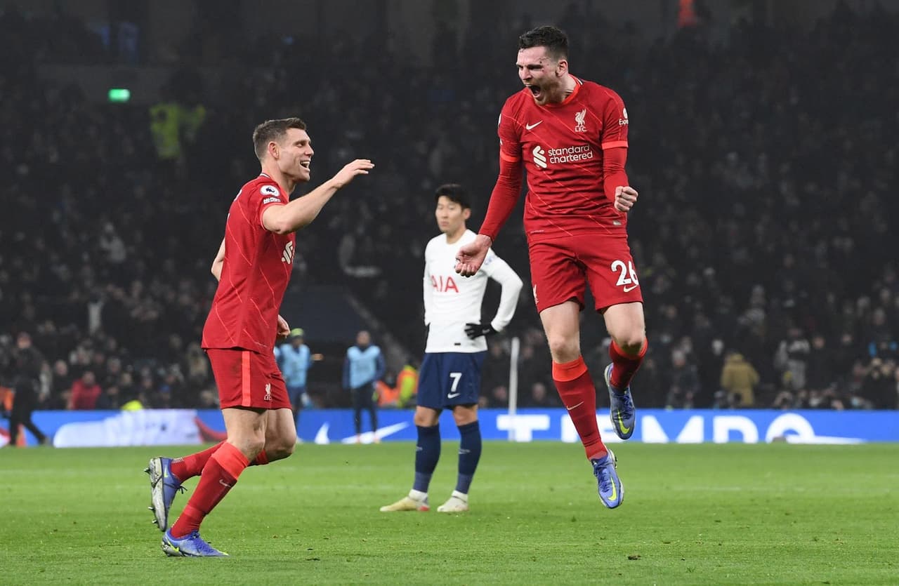 Liverpool y Tottenham reparten puntos durante la J18 de la Premier League. Harry Kane y Son Heung-Min anotaron a favor de los Spurs, mientras que Diogo Jota y Andrew Robertson, quien también salió expulsado al 77', lo hicieron para los visitantes.