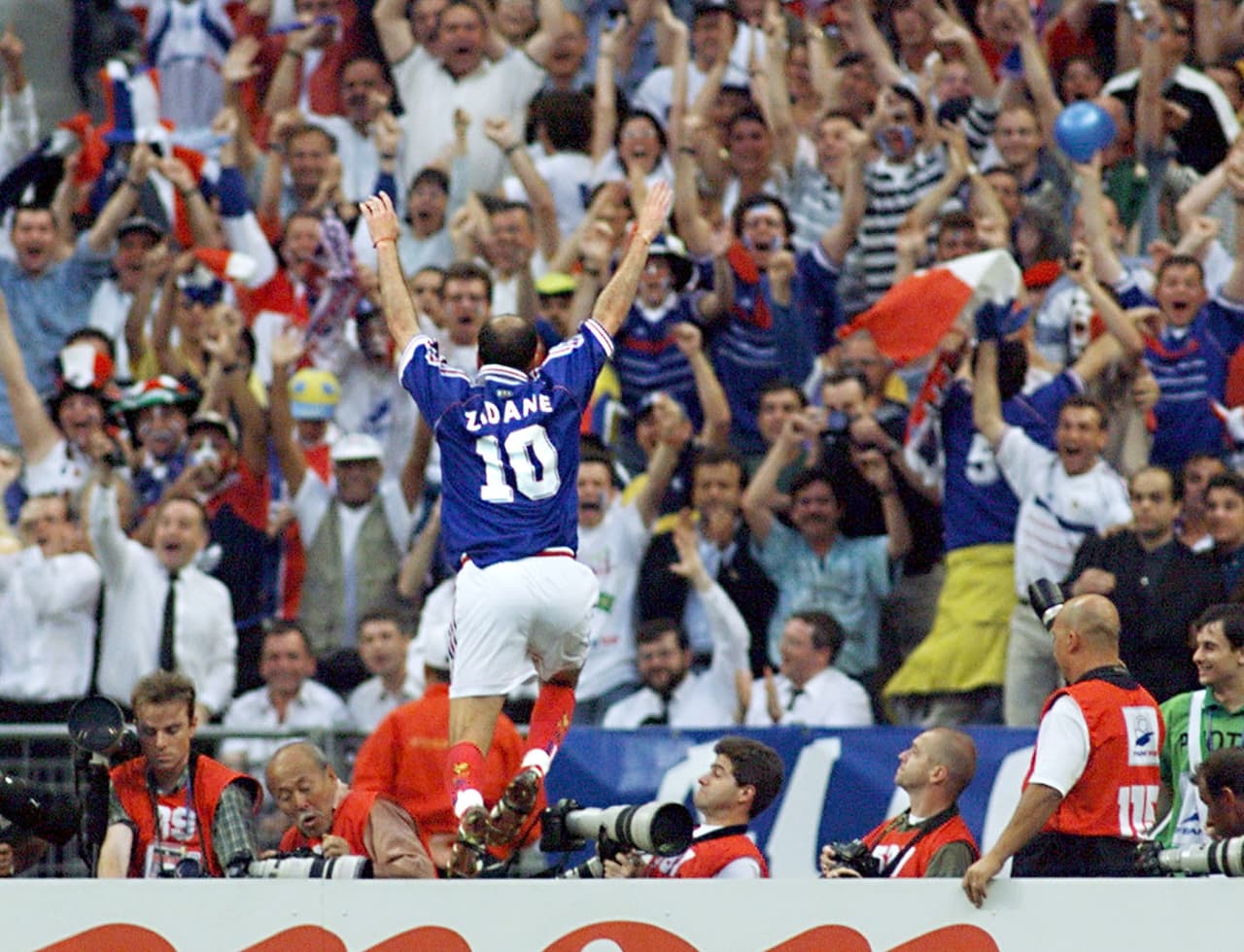 Zidane al ganar el Mundial de Francia 1998