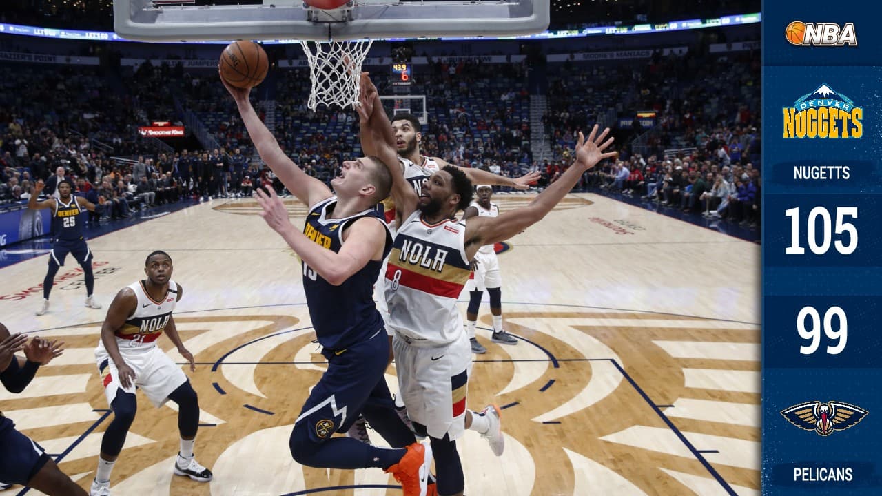 Triple-doble de Nikola Jokic y los Nuggets vencieron a unos diezmados Pelicans