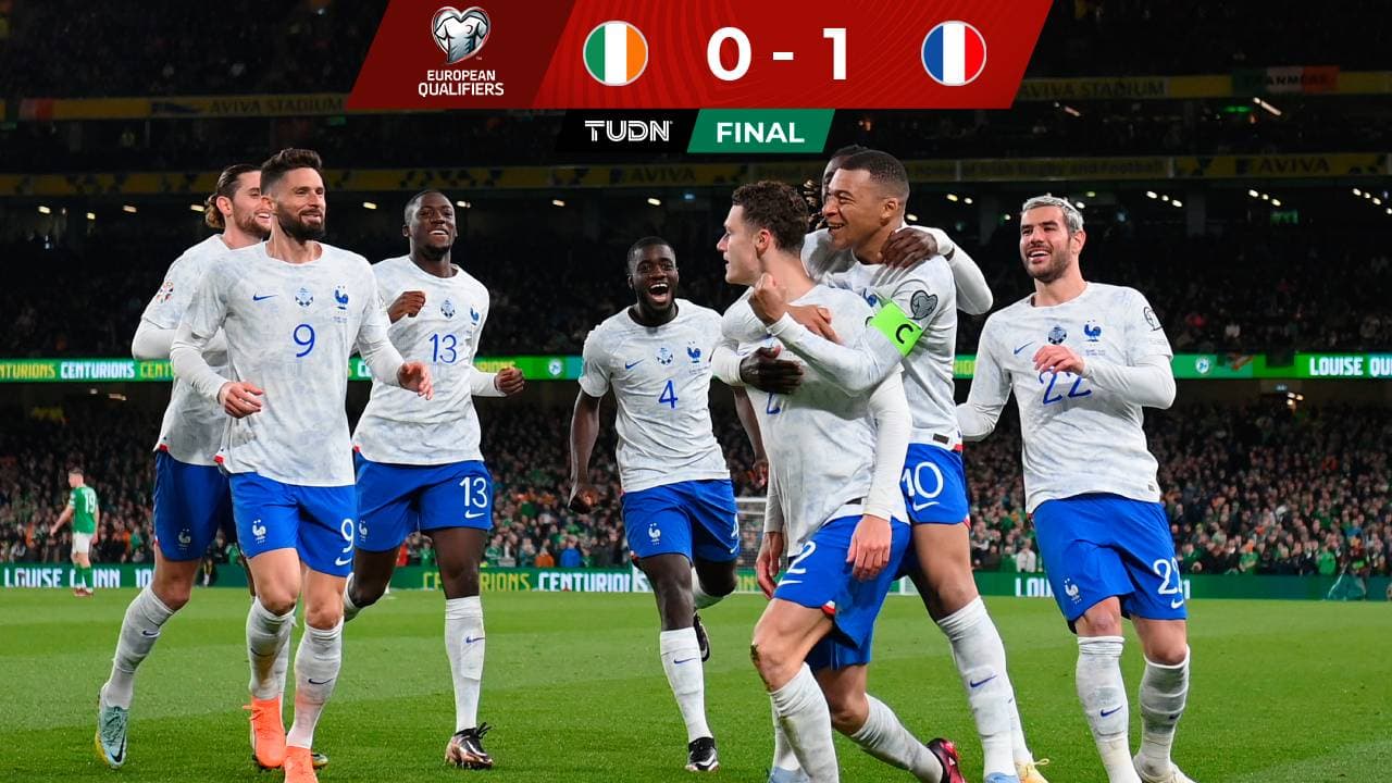 Eliminatoria Euro 2024: Francia vence a Irlanda a domicilio y marcha perfecta