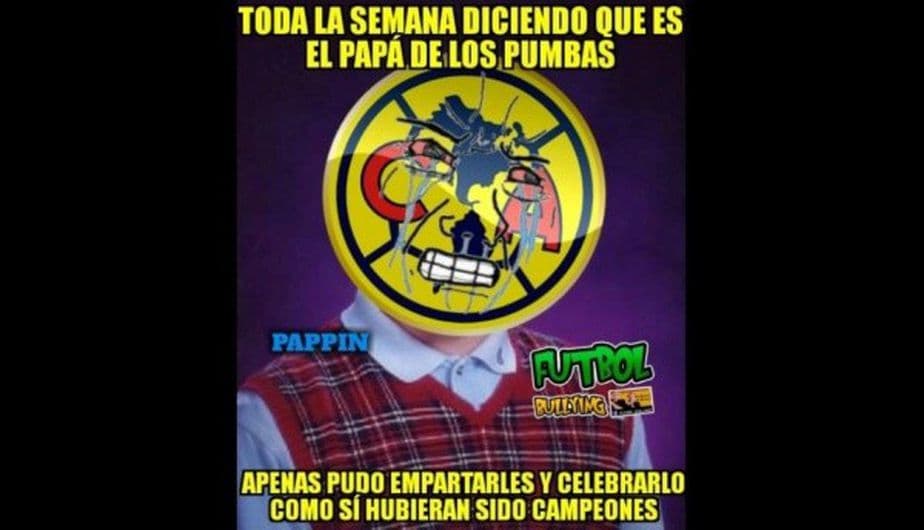 Los mejores memes del empate entre Águilas y Pumas | Tras igualar a dos tantos en el Azteca, así reaccionaron las redes sociales.