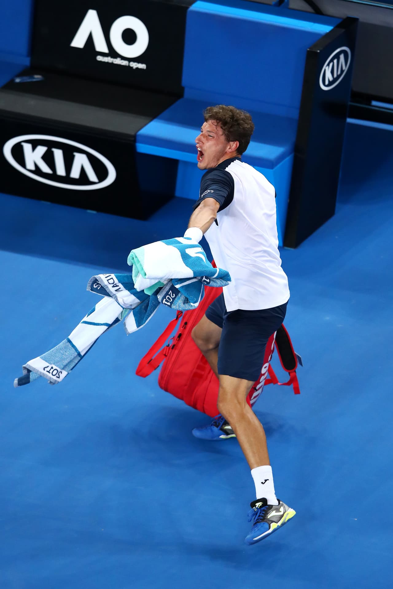 A Carreño poco le importó estar en un torneo de Gran Slam y ante la mirada de los miles de espectadores de Melbourne y millones en el mundo.