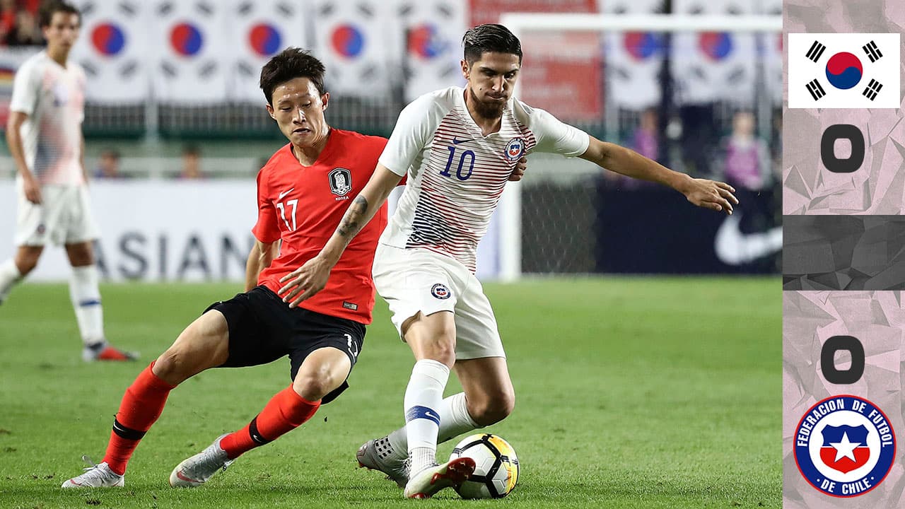 Con Son y sin Alexis, Corea del Sur y Chile jugaron un amistoso intenso y en el que solo faltó el gol