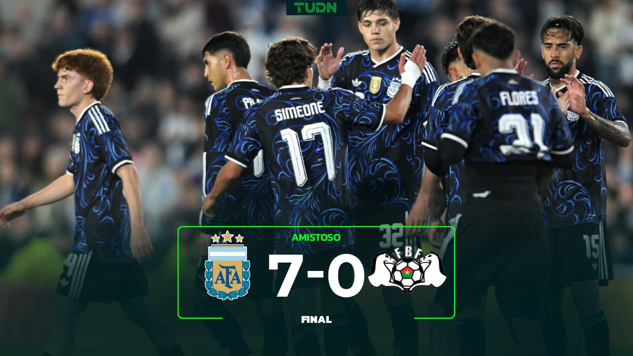 Argentina golea a Burkina Faso en el estadio Monumental