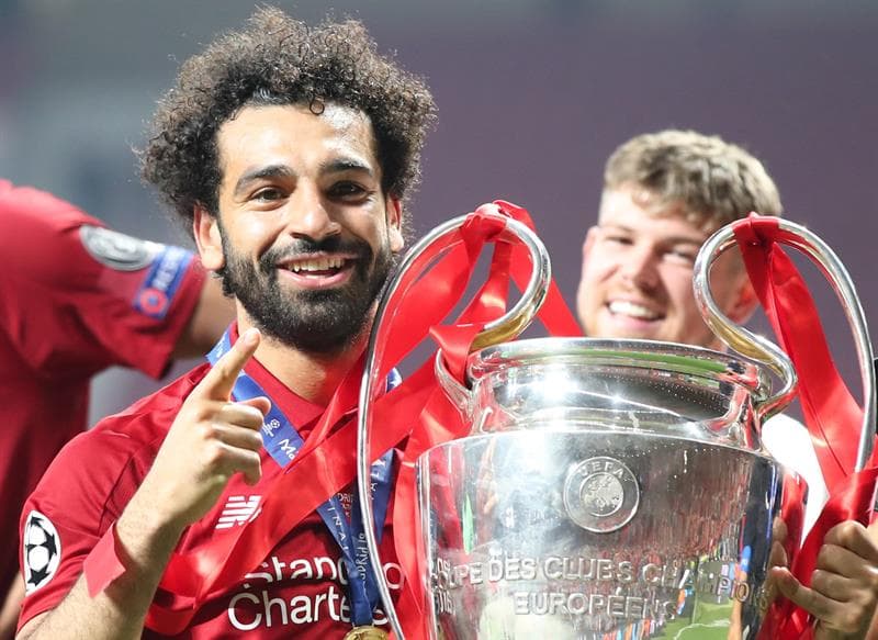 Mohamed Salah celebra la conquista de su soñada Champions.