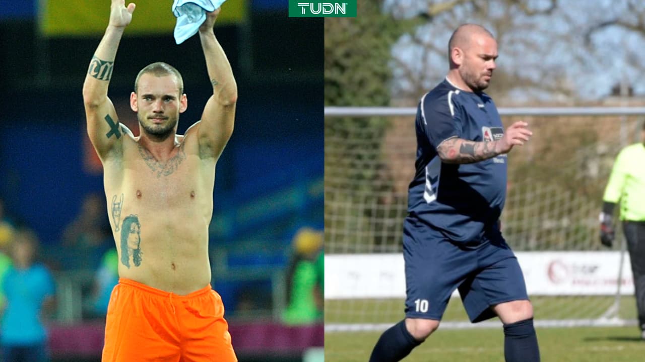 Exhiben impresionante cambio físico de Sneijder