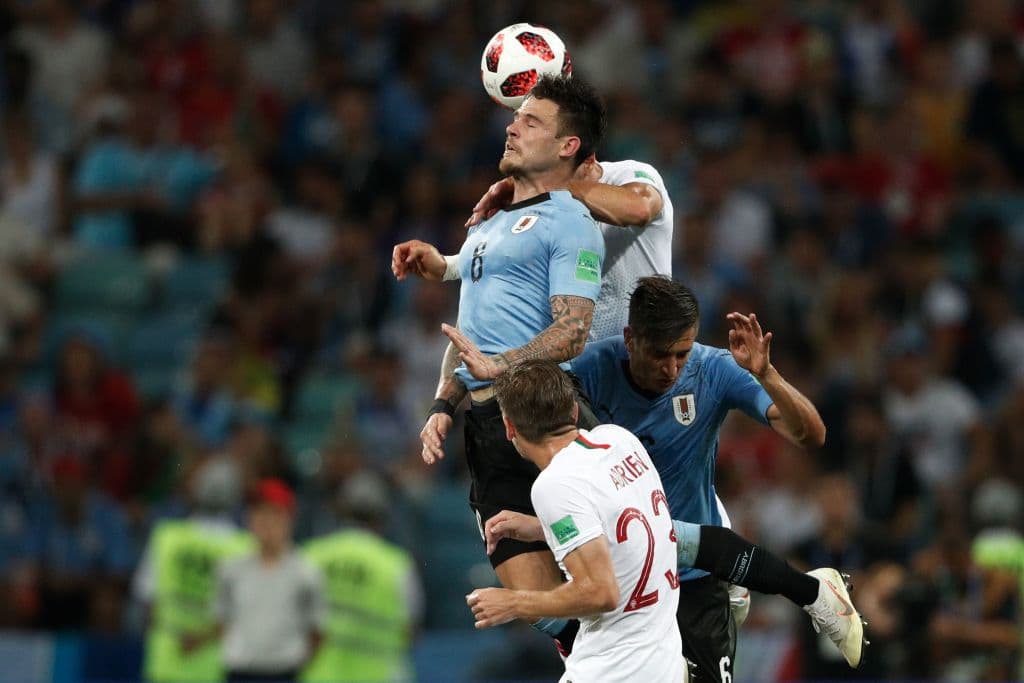 Uruguay sentía la embestida de Portugal, pero se hacía fuerte en esa zona para evitar perder la confianza de irse de nuevo arriba.